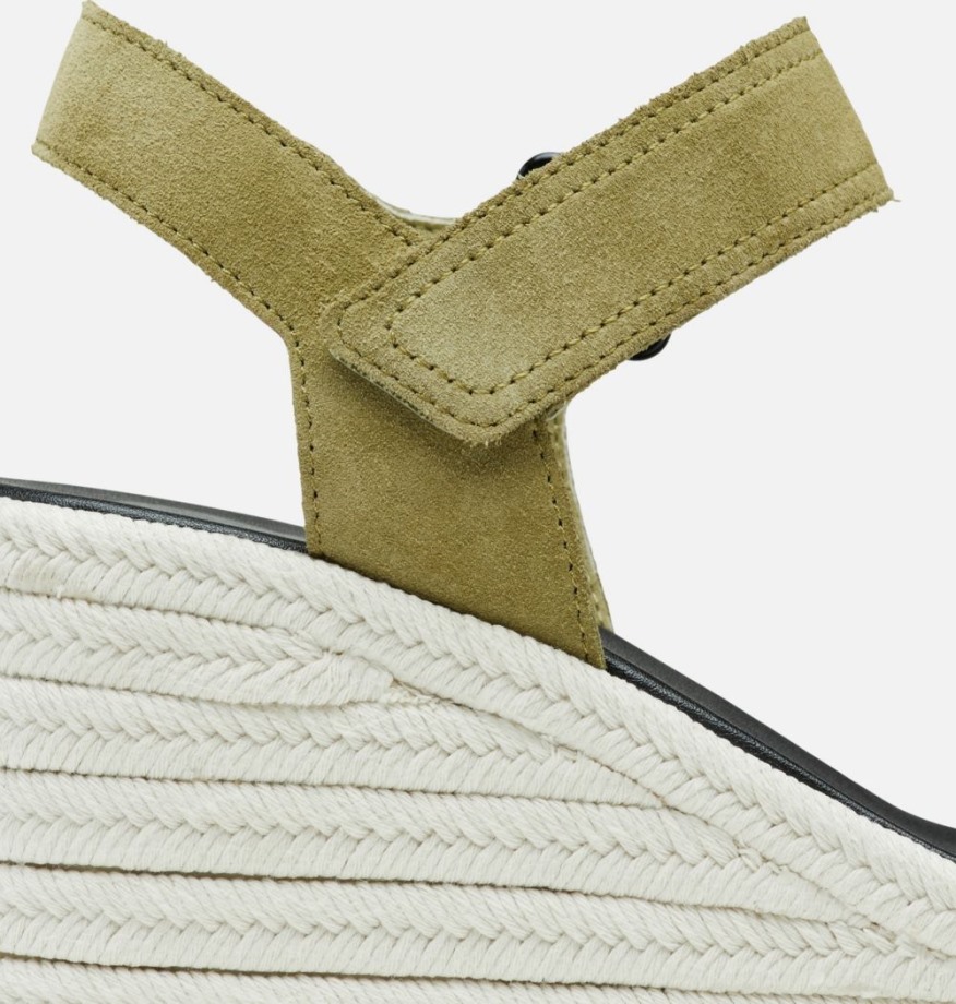 Sandale Compensée Cameron Femme Olive Shade-sea Salt Sorel Belgique