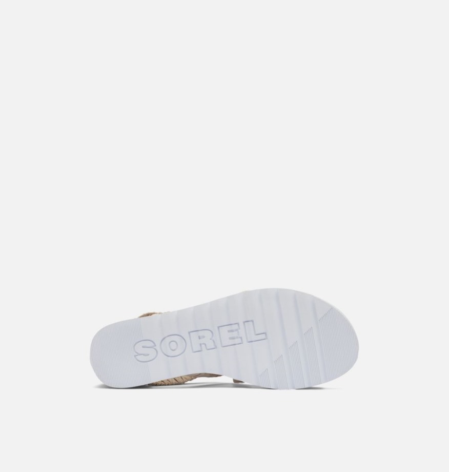 Sandale Ella Ii Bride Cheville Femme Soft Taupe-blanc Sorel Belgique