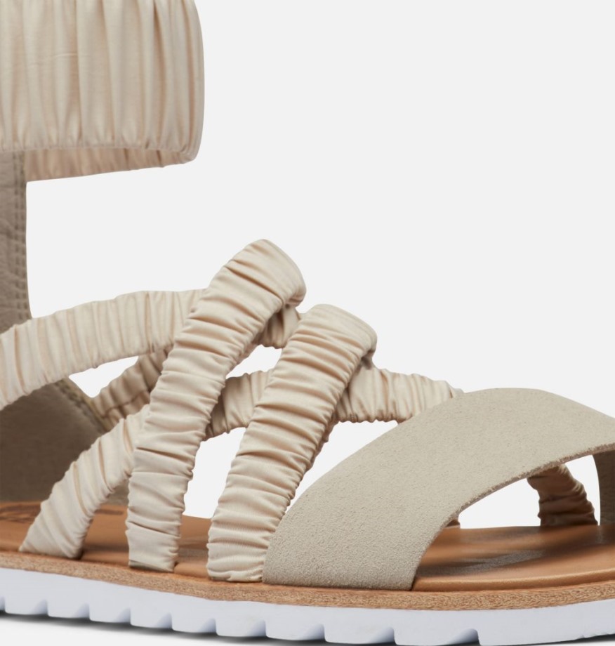 Sandale Ella Ii Bride Cheville Femme Soft Taupe-blanc Sorel Belgique