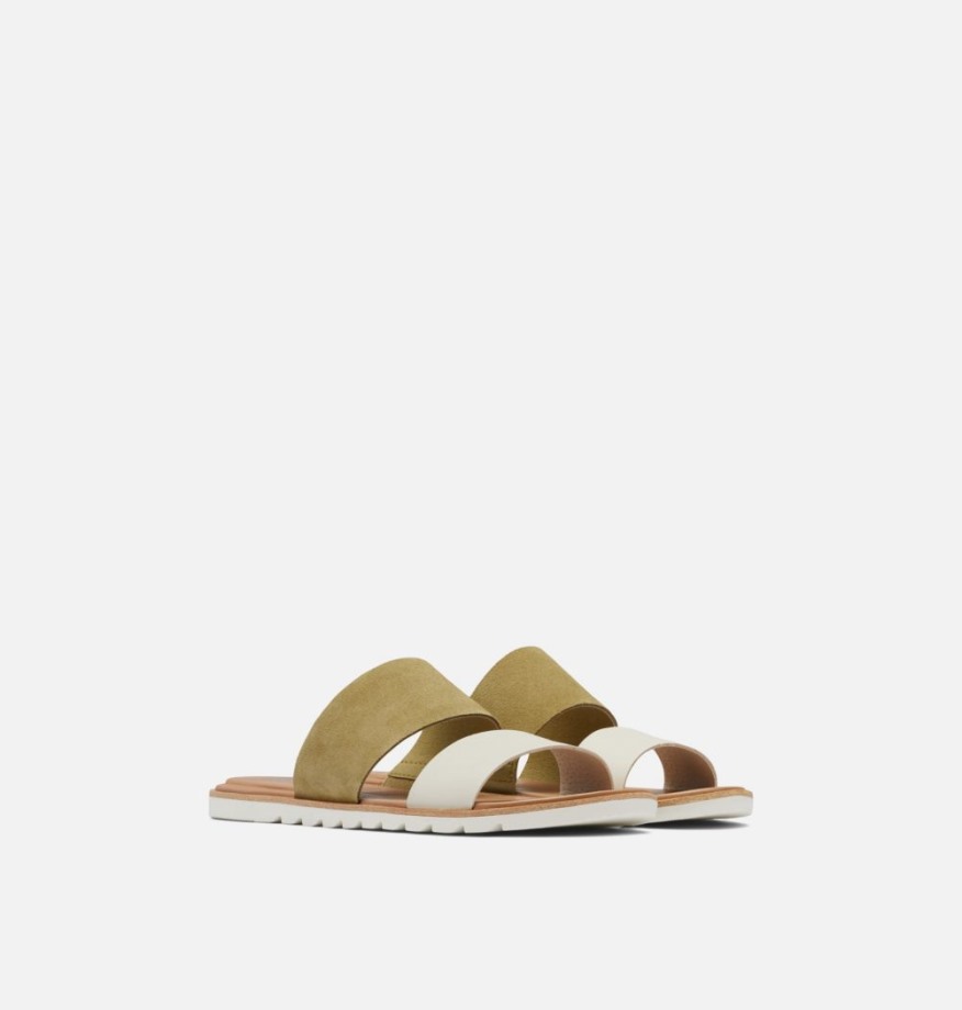 Sandale à Enfiler Ella Ii Pour Femme Olive Shade-chalk Sorel Belgique