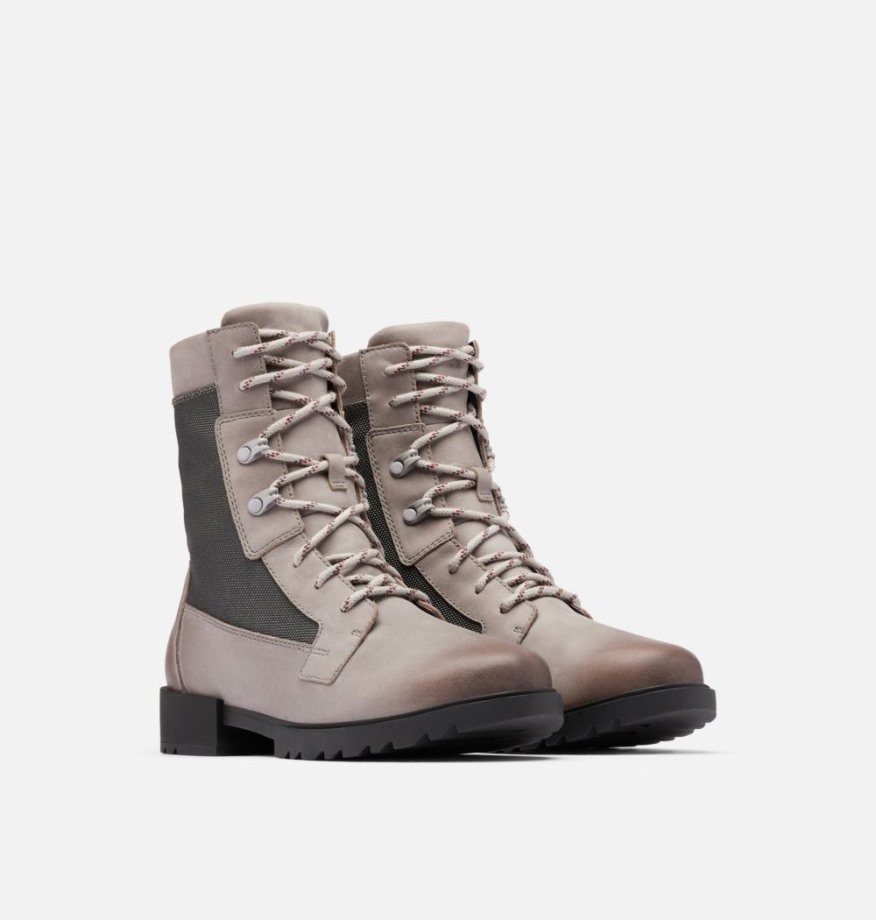 Sorel Belgique Quarry-grill Bottes Hautes Imperméables à Lacets Emelie Ii Pour Femmes