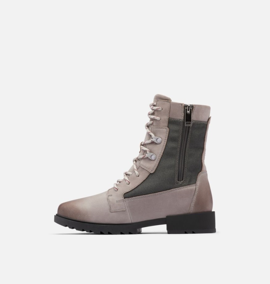 Sorel Belgique Quarry-grill Bottes Hautes Imperméables à Lacets Emelie Ii Pour Femmes