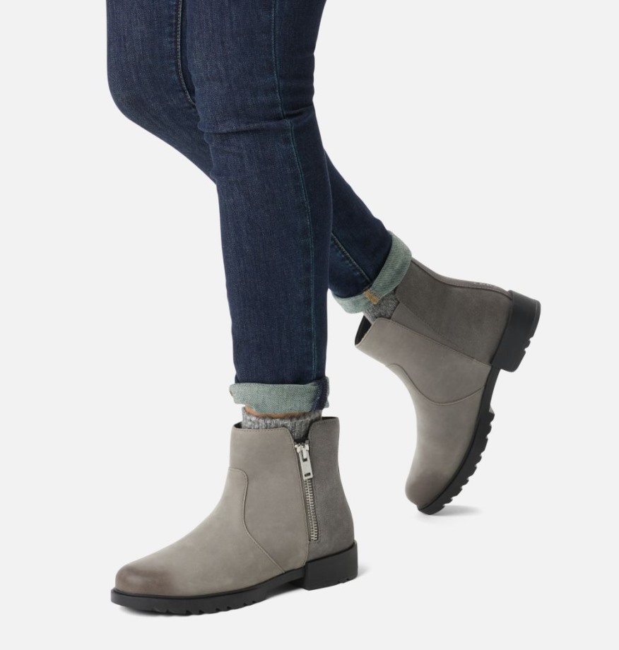 Quarry-black Sorel Belgique Emelie Ii Bottillon Zip Femme