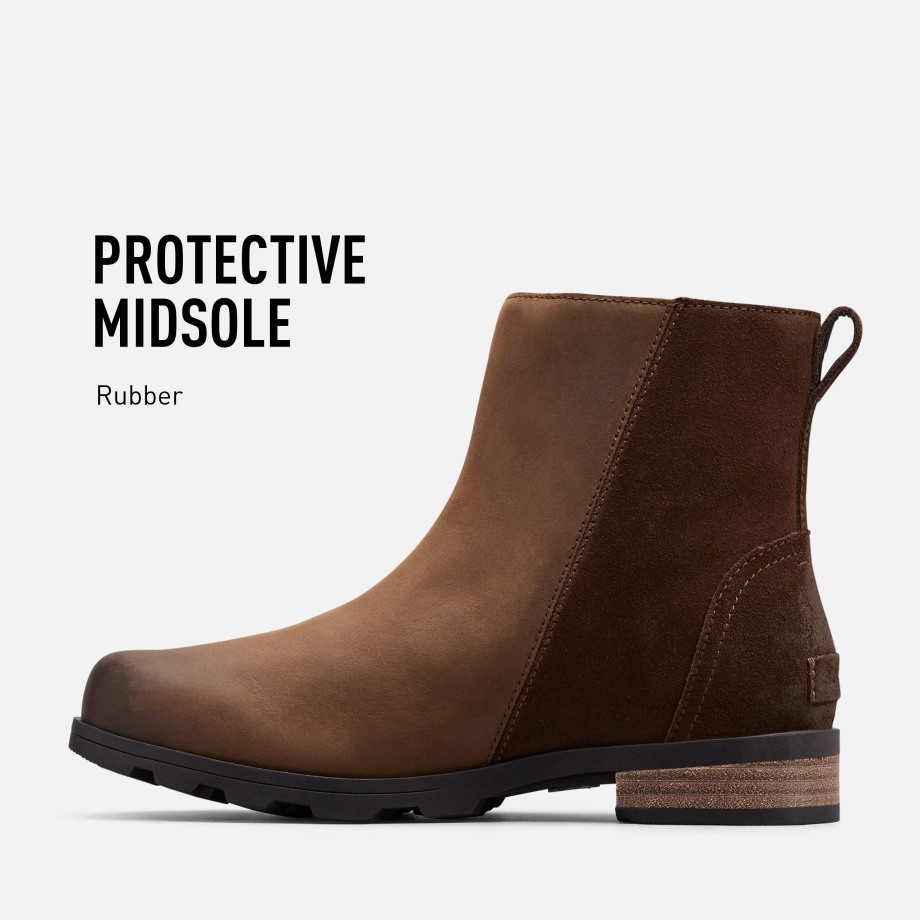 Emelie Zip Bootie Femme Chaussure De Marche Sorel Belgique Tabac Sable