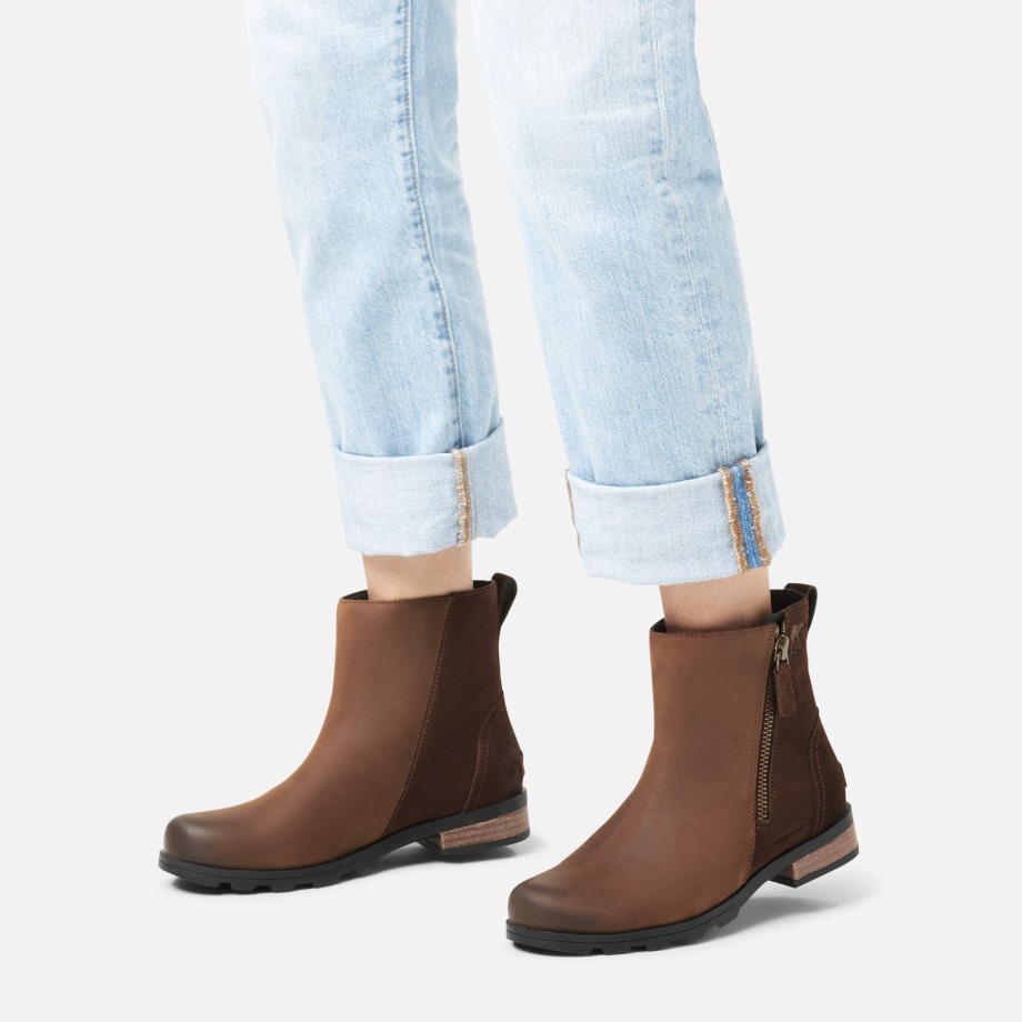 Emelie Zip Bootie Femme Chaussure De Marche Sorel Belgique Tabac Sable