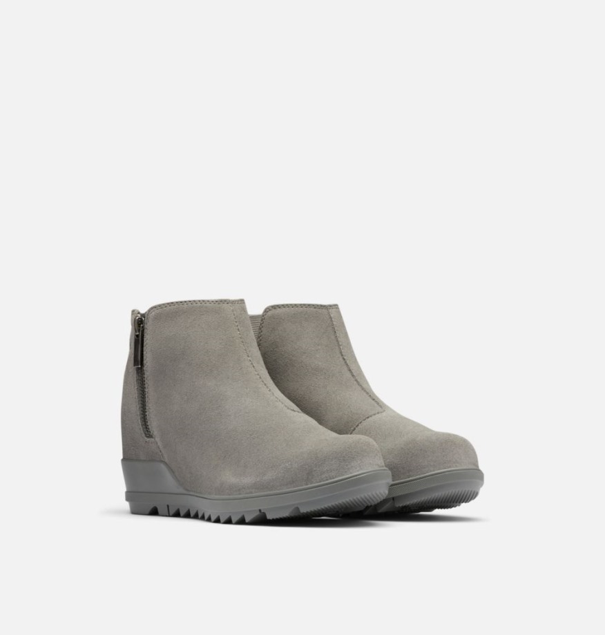 Quarry-sea Salt Sorel Belgique Evie Bottillon Compensé Zip Femme