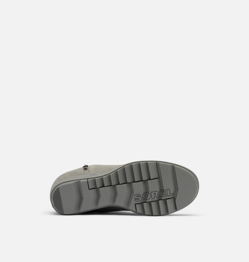 Quarry-sea Salt Sorel Belgique Evie Bottillon Compensé Zip Femme