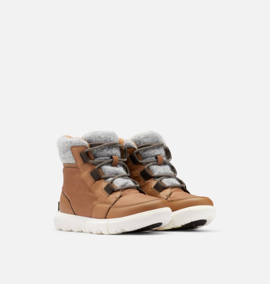 Sorel Belgique Bottes En Feutre De Carnaval Pour Femmes Explorer Ii En Velours Brun Noirci