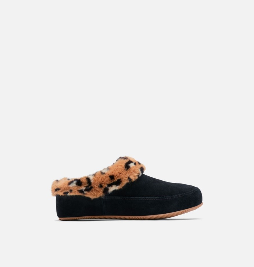 Pantoufle Go Coffee Run Femme Noir-fauve Buff Sorel Belgique