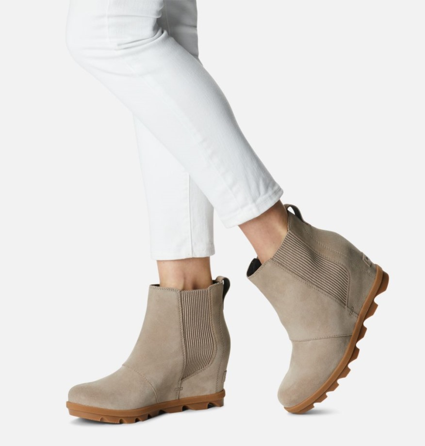 Joan Of Arctic Wedge II Chelsea Bootie Femme Sorel Belgium Omega Taupe-Gum