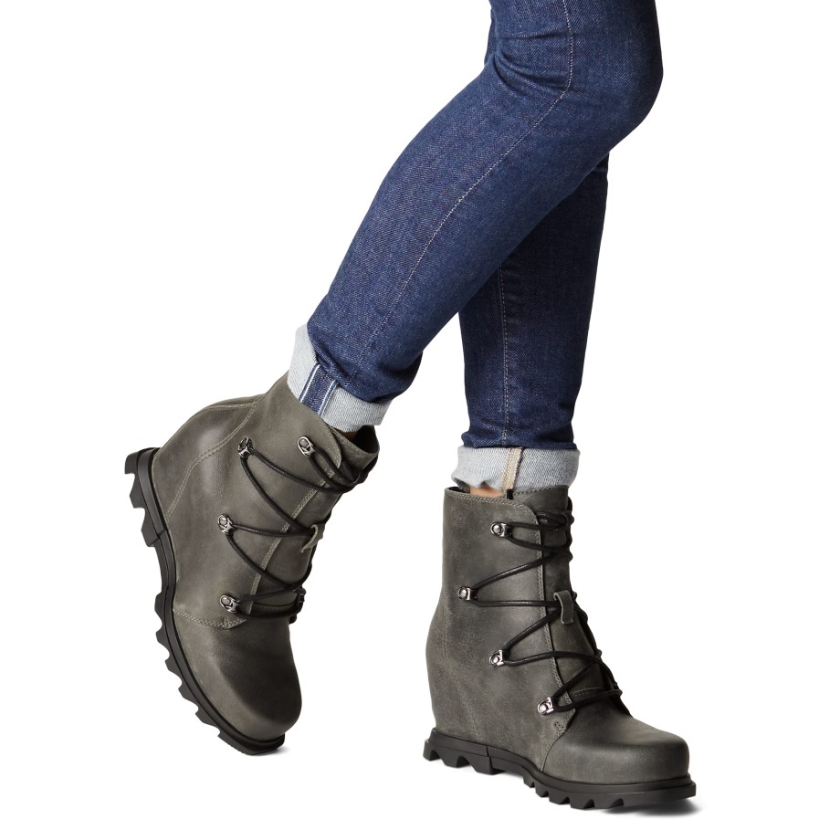 Bottines à Lacets Joan Of Arctic Wedge Iii Pour Femme Sorel Belgique Noir