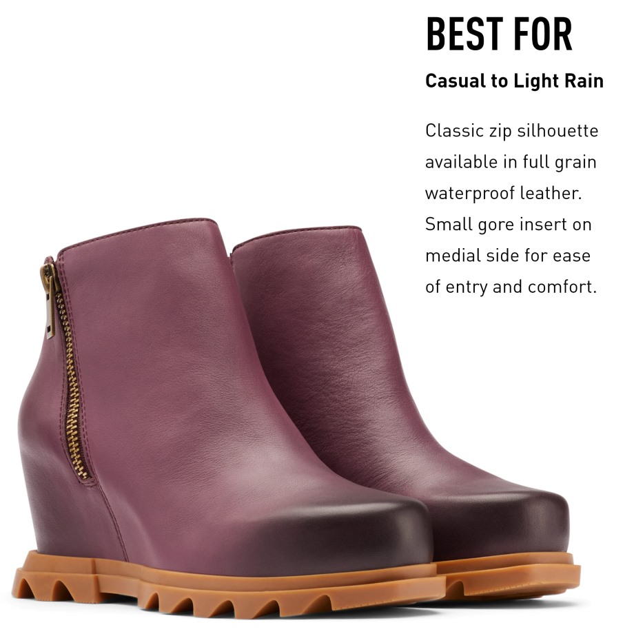 Black-sea Salt Sorel Belgique Femme Joan Of Arctic Wedge Iii Zip Boot