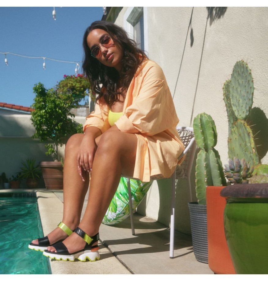 Sandale Kinetic Femme Black-sea Salt Sorel Belgique