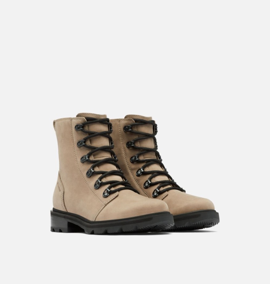 Omega Taupe-noir Sorel Belgique Bottines à Lacets Lennox Pour Femme