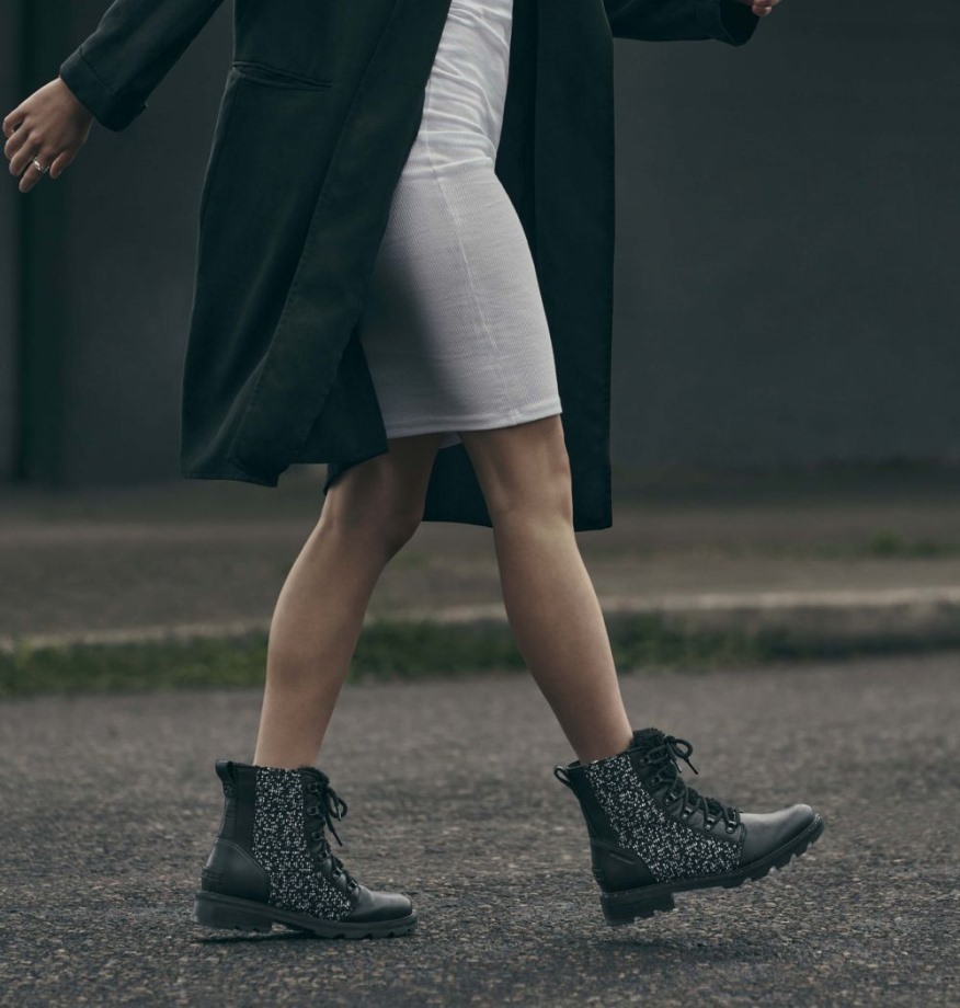 Bottines Lennox Lace Cosy Pour Femme Sorel Belgique Noir-noir