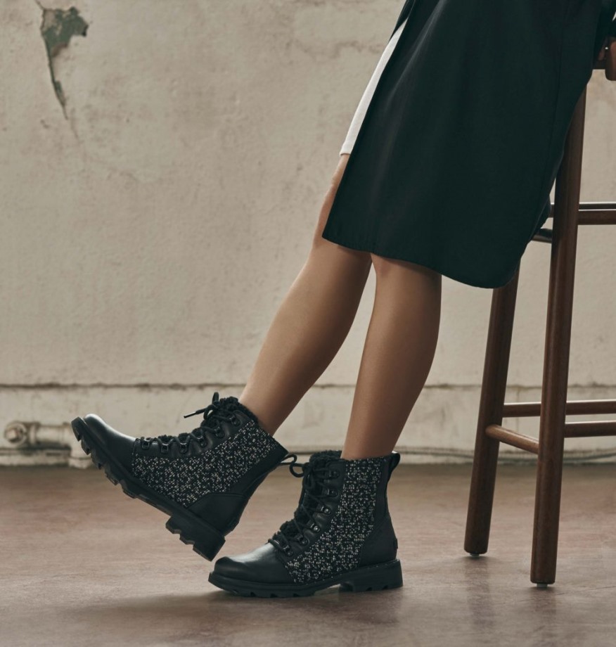 Bottines Lennox Lace Cosy Pour Femme Sorel Belgique Noir-noir