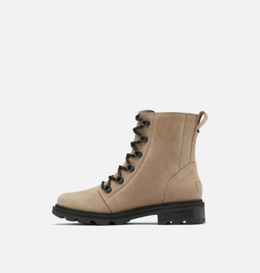 Botte Imperméable à Lacets Lennox Femme Omega Taupe-noir Sorel Belgique