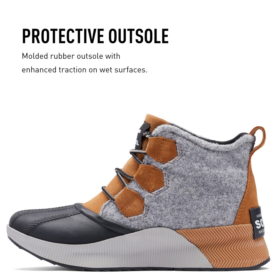 Camel Marron Noir Sorel Belgique Femme Out 'n About Iii Classique Botte En Cuir Imperméable