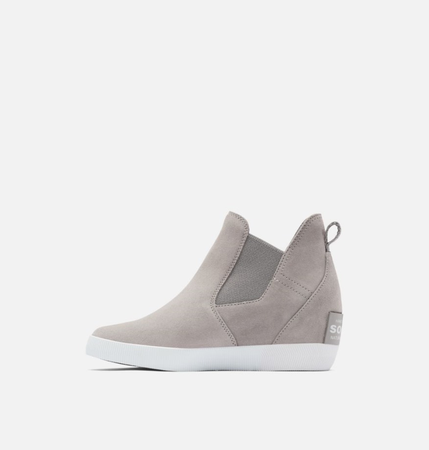 Chrome Gris-blanc Sorel Belgique Bottines Compensées Out N About Slip-on Pour Femmes
