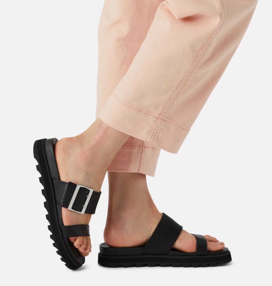 Sandale à Glissière à Boucle Itinérante Pour Femme Noir Sorel Belgique