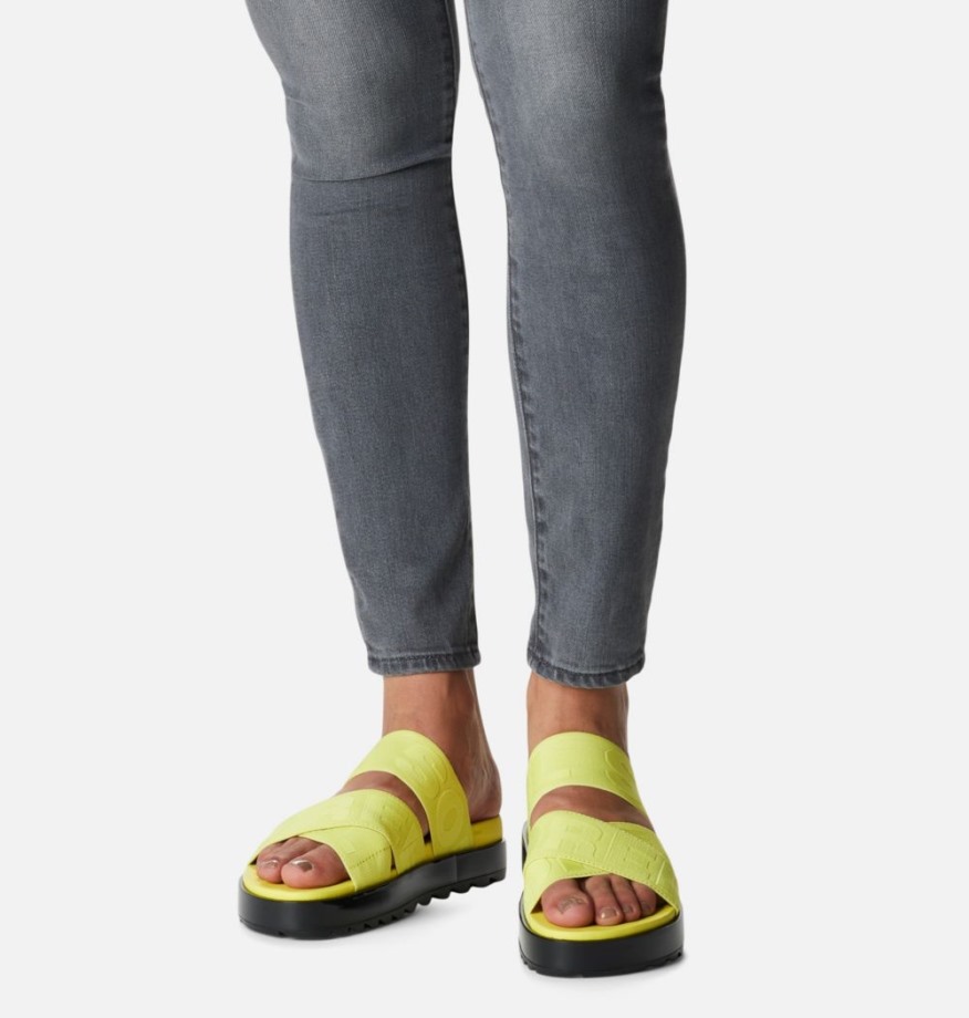 Sandale Sorel Belgique Roaming Sport Slide Noir Boulon Pour Femme