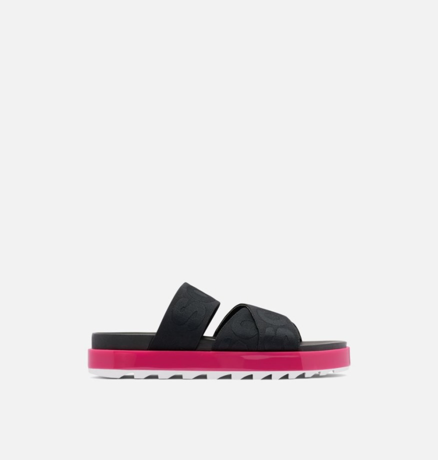 Sandale Roaming Sport Slide Femme Noir-punch Rose Sorel Belgique