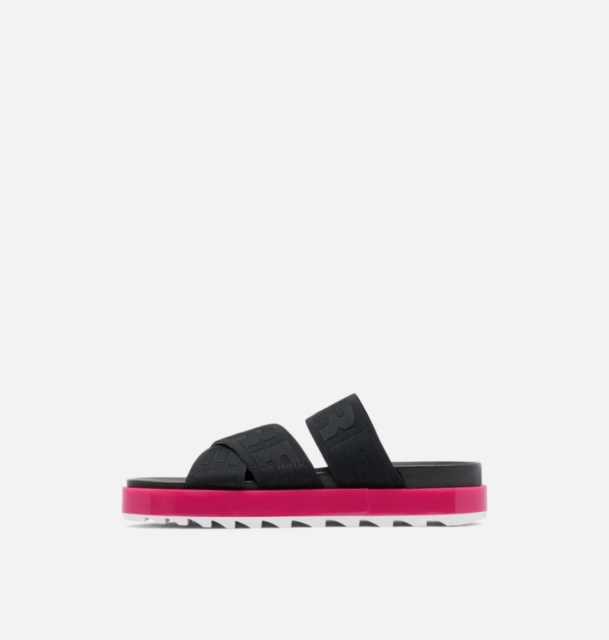 Sandale Roaming Sport Slide Femme Noir-punch Rose Sorel Belgique