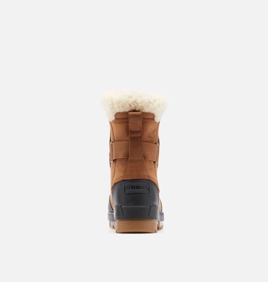 Sorel Belgique Tan Velours Torino Ii Parc Bottes D'hiver Imperméables En Peau De Mouton Pour Femmes