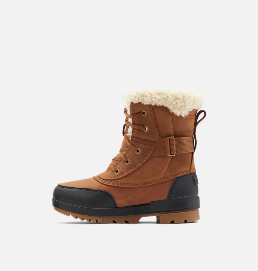 Sorel Belgique Tan Velours Torino Ii Parc Bottes D'hiver Imperméables En Peau De Mouton Pour Femmes