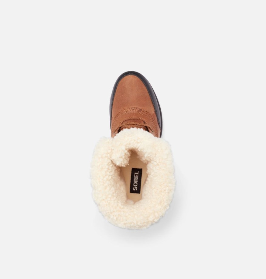 Sorel Belgique Tan Velours Torino Ii Parc Bottes D'hiver Imperméables En Peau De Mouton Pour Femmes