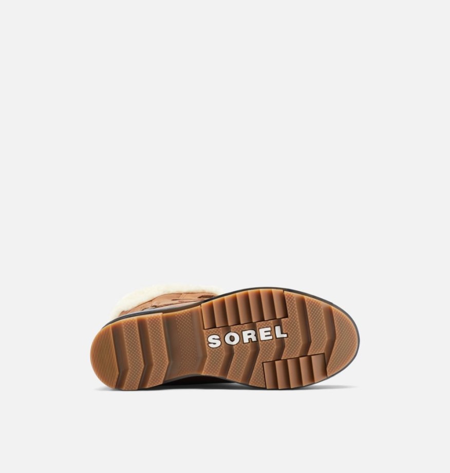 Sorel Belgique Tan Velours Torino Ii Parc Bottes D'hiver Imperméables En Peau De Mouton Pour Femmes