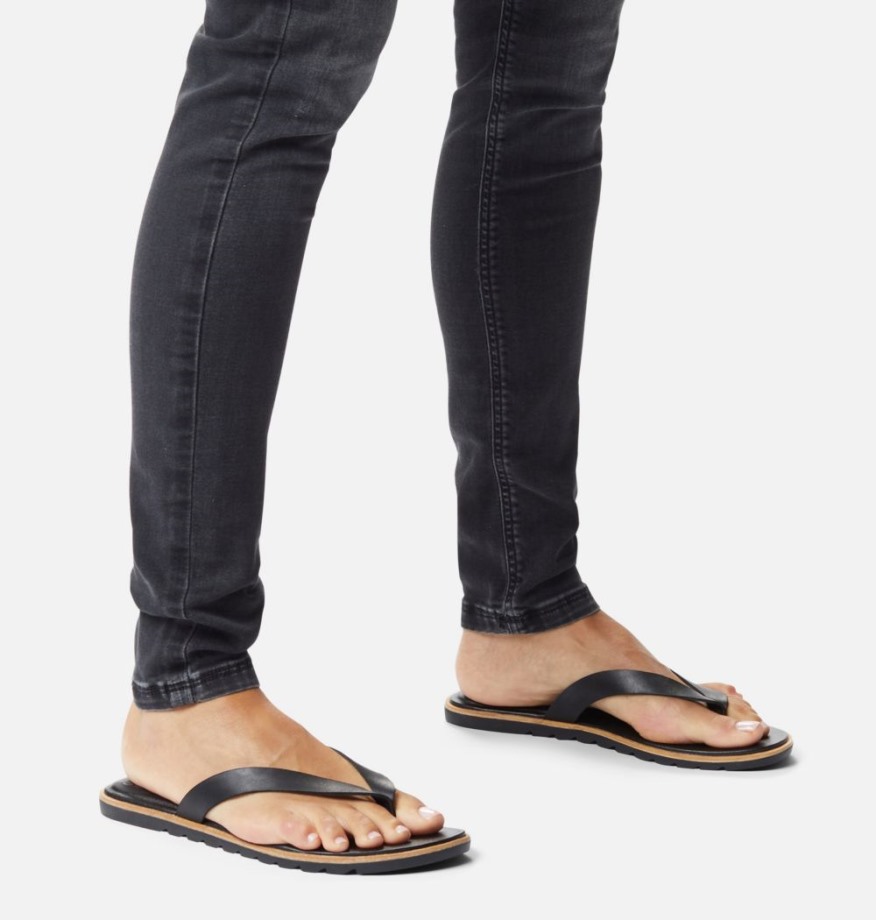 Sandale Flip Ella Ii Femme Sel De Mer Noir Sorel Belgique