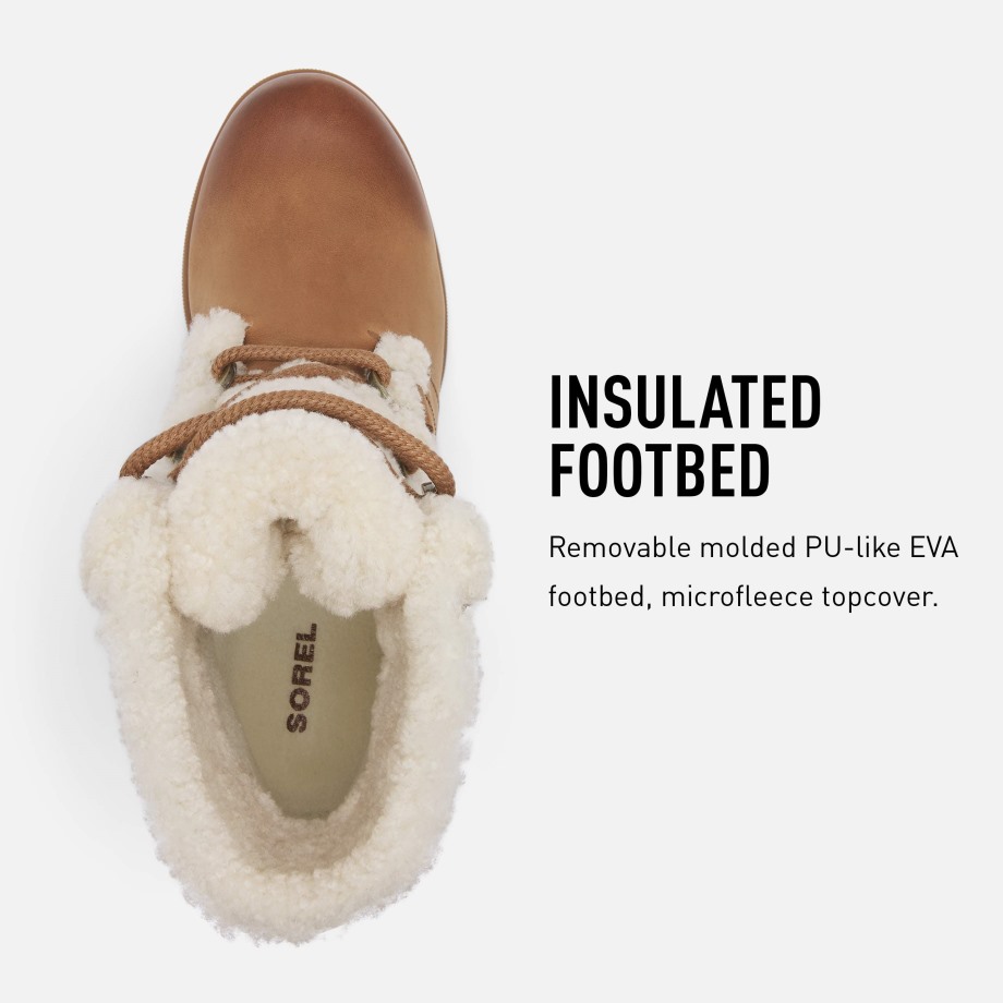 Velours Beige Sorel Belgique Femmes Joan Of Arctic Wedge Ii Shearling Talon Compensé Cheville Sorel Bottes