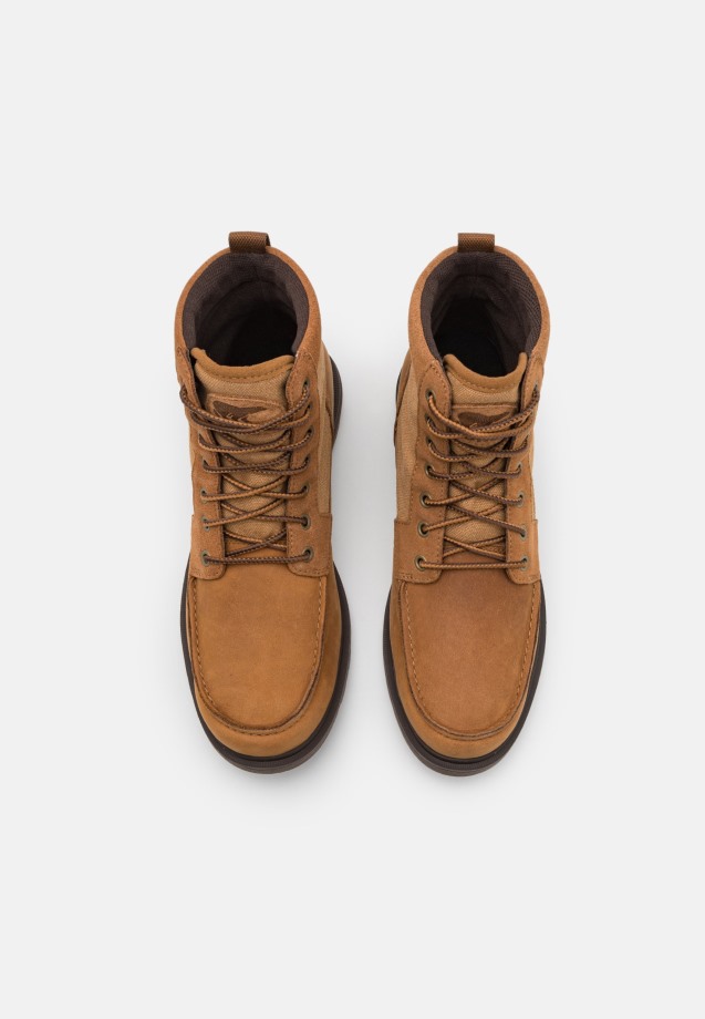 Marron Camel Sorel Belgique Carson Moc Wp Cheville Sorel Bottes à Lacets
