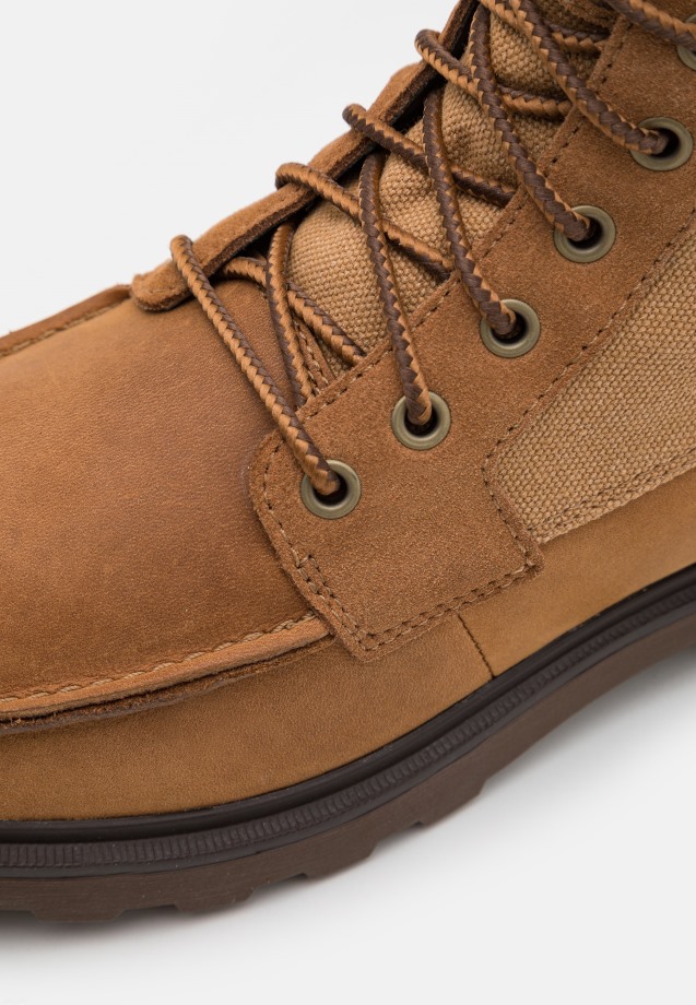 Marron Camel Sorel Belgique Carson Moc Wp Cheville Sorel Bottes à Lacets